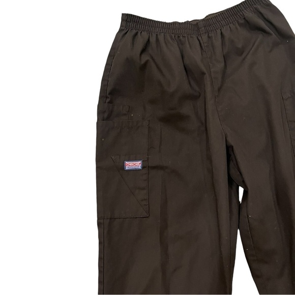 Cherokee medical scrub pants black cargo pockets logo Women Medium - Picture 3 of 14